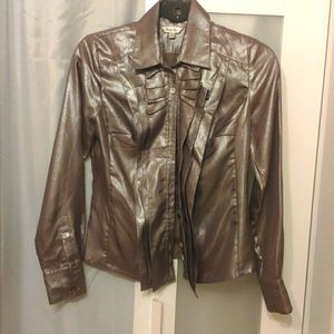 Metallic tan color dress shirts